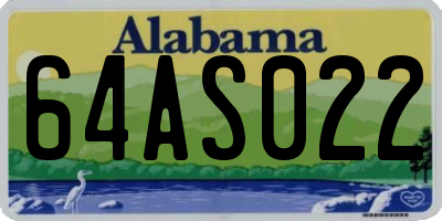 AL license plate 64AS022
