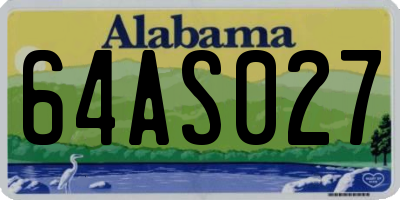 AL license plate 64AS027