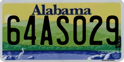 AL license plate 64AS029