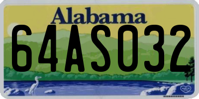 AL license plate 64AS032