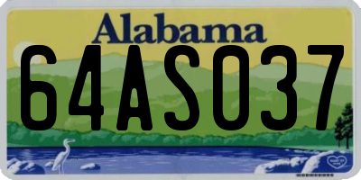 AL license plate 64AS037