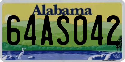 AL license plate 64AS042