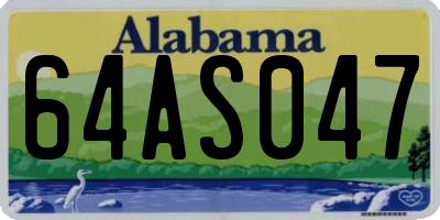 AL license plate 64AS047