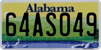 AL license plate 64AS049