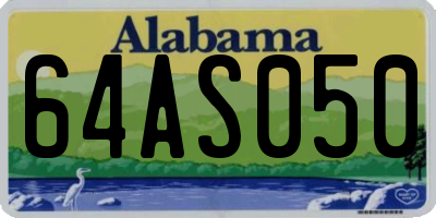AL license plate 64AS050