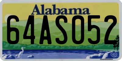 AL license plate 64AS052
