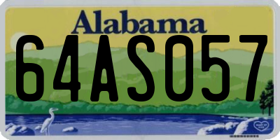 AL license plate 64AS057
