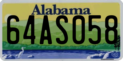 AL license plate 64AS058