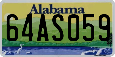 AL license plate 64AS059