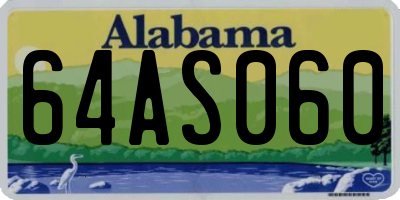 AL license plate 64AS060