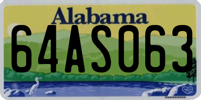AL license plate 64AS063