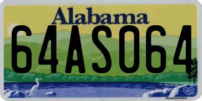 AL license plate 64AS064