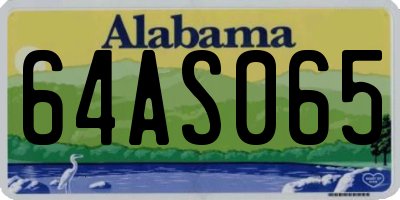 AL license plate 64AS065
