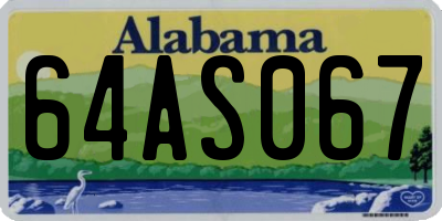 AL license plate 64AS067