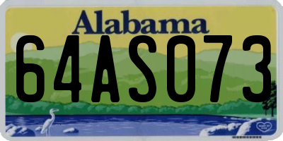 AL license plate 64AS073