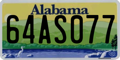 AL license plate 64AS077