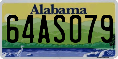 AL license plate 64AS079