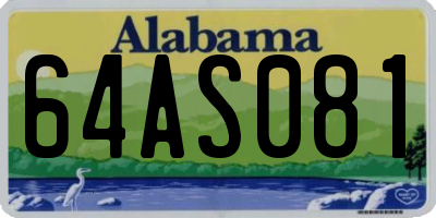 AL license plate 64AS081