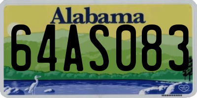 AL license plate 64AS083