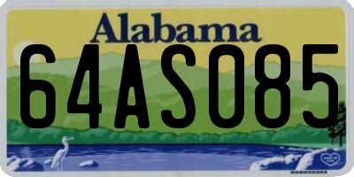AL license plate 64AS085