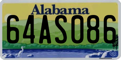 AL license plate 64AS086