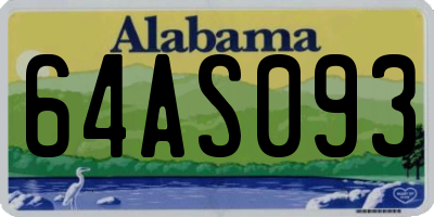 AL license plate 64AS093