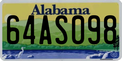 AL license plate 64AS098
