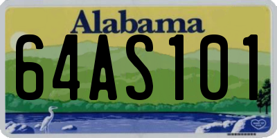 AL license plate 64AS101