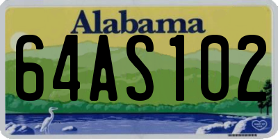 AL license plate 64AS102