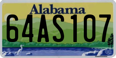 AL license plate 64AS107