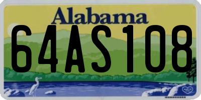 AL license plate 64AS108
