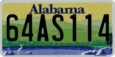AL license plate 64AS114