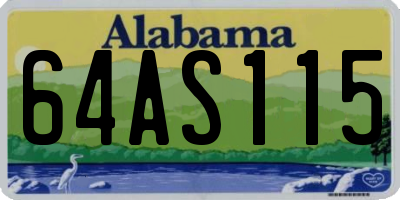 AL license plate 64AS115