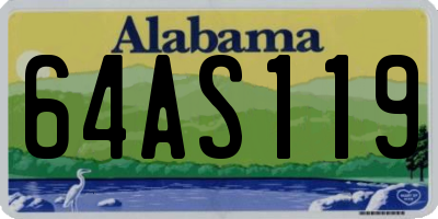 AL license plate 64AS119