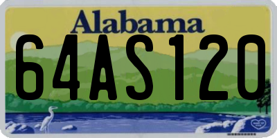 AL license plate 64AS120
