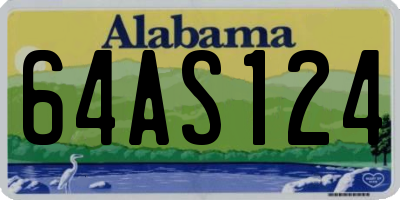 AL license plate 64AS124