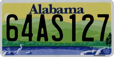 AL license plate 64AS127
