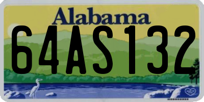 AL license plate 64AS132