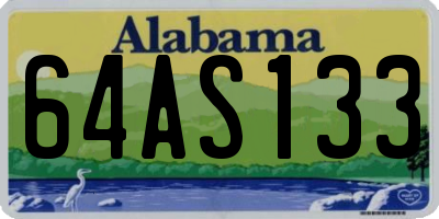 AL license plate 64AS133
