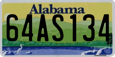 AL license plate 64AS134