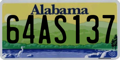 AL license plate 64AS137