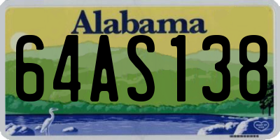 AL license plate 64AS138