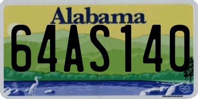 AL license plate 64AS140
