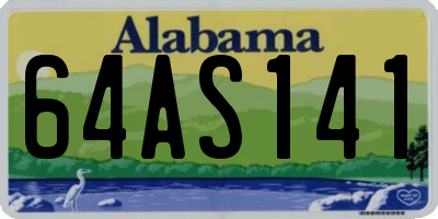 AL license plate 64AS141