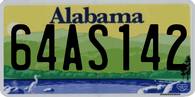 AL license plate 64AS142