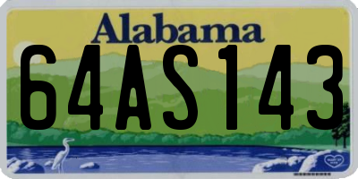 AL license plate 64AS143