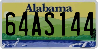 AL license plate 64AS144