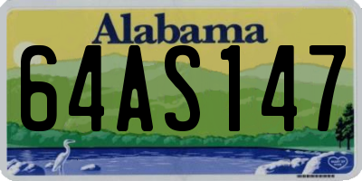 AL license plate 64AS147