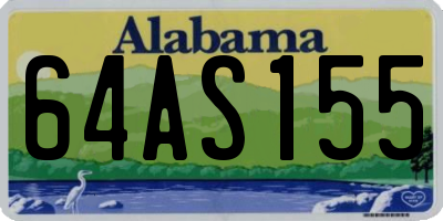 AL license plate 64AS155