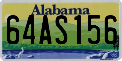 AL license plate 64AS156